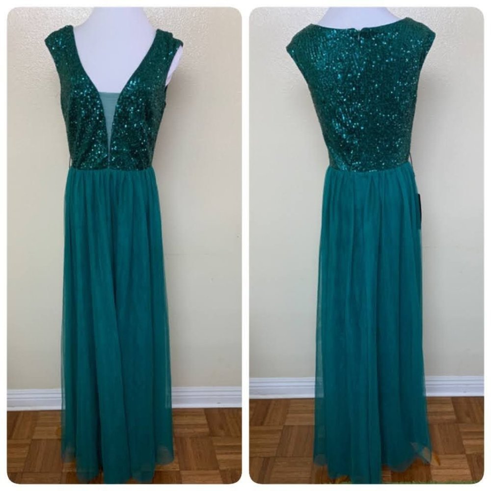 Ever-Pretty A-Line Sequins Patchwork Long Evening… - image 1